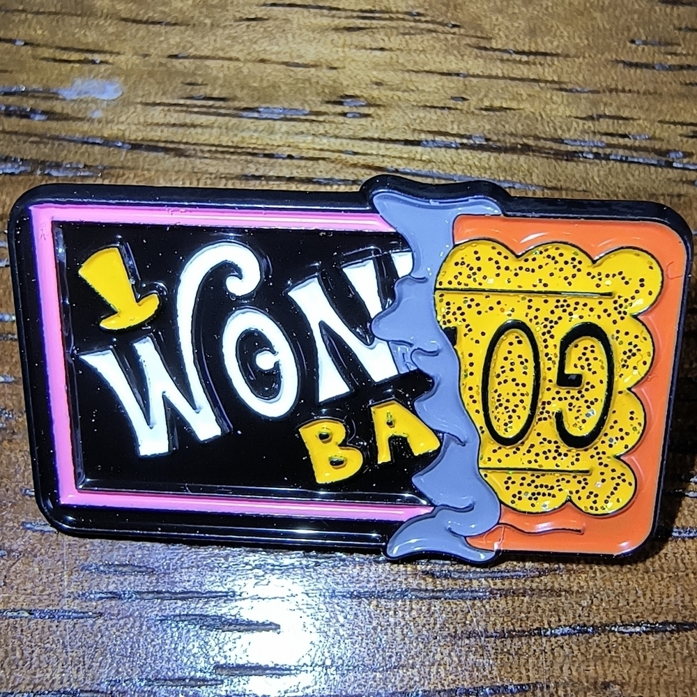 Women’s Jewelry Cool Colorful Wonka Enamel Pin-Black,White,Orange,Yellow,&White